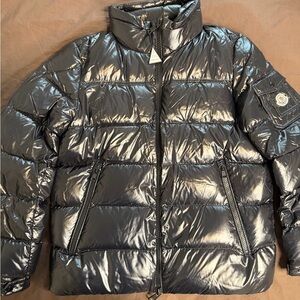 Moncler Glossy Black Puffer Jacket fits L & XL